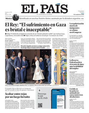 Prima pagina El País di oggi - Quotidiano nazionale