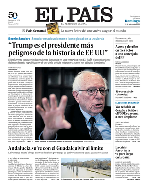 Prima pagina El País di oggi - Quotidiano estero
