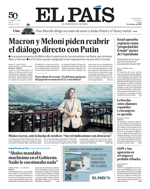 Prima pagina El País di oggi - Quotidiano estero