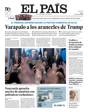 Prima pagina El País di oggi - Quotidiano estero