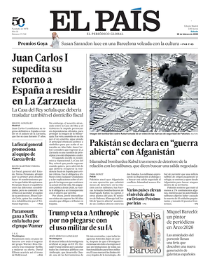 Prima pagina El País di oggi - Quotidiano estero
