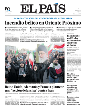 Prima pagina El País di oggi - Quotidiano estero