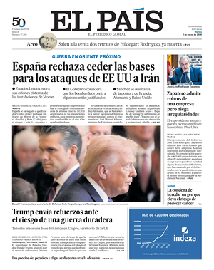 Prima pagina El País di oggi - Quotidiano estero