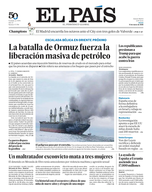 Prima pagina El País di oggi - Quotidiano estero