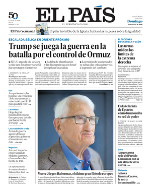 Prima pagina El País di oggi - Quotidiano estero