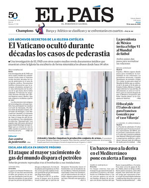 Prima pagina El País di oggi - Quotidiano estero
