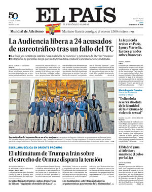 Prima pagina El País di oggi - Quotidiano estero