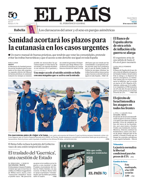 Prima pagina El País di oggi - Quotidiano estero