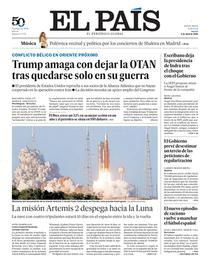 Prima pagina El País di oggi - Quotidiano estero