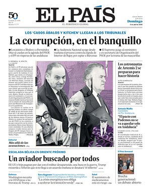 Prima pagina El País di oggi - Quotidiano estero