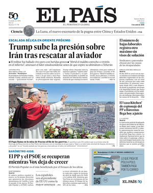 Prima pagina El País di oggi - Quotidiano estero