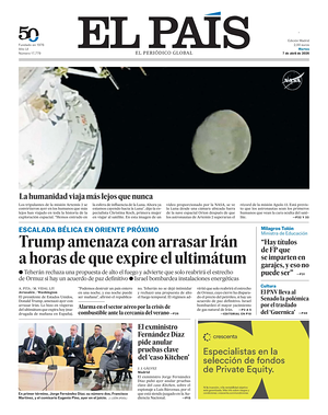 Prima pagina El País di oggi - Quotidiano estero