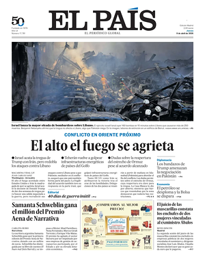 Prima pagina El País di oggi - Quotidiano estero