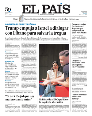 Prima pagina El País di oggi - Quotidiano estero