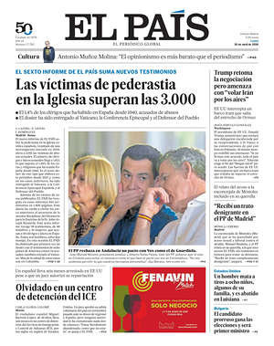 El País prima pagina