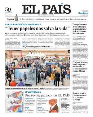 Prima pagina El País di oggi - Quotidiano estero