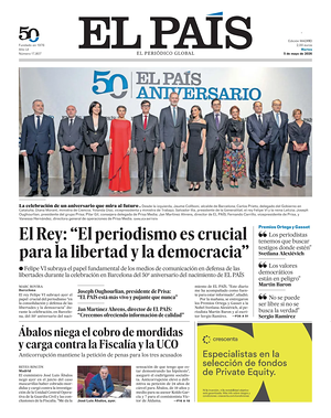 Prima pagina El País di oggi - Quotidiano estero