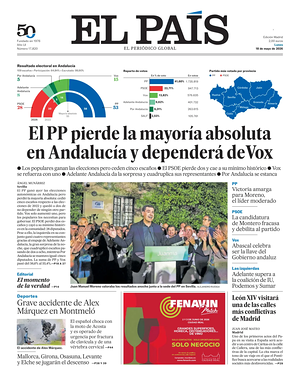 Prima pagina El País di oggi - Quotidiano estero