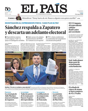 Prima pagina El País di oggi - Quotidiano estero