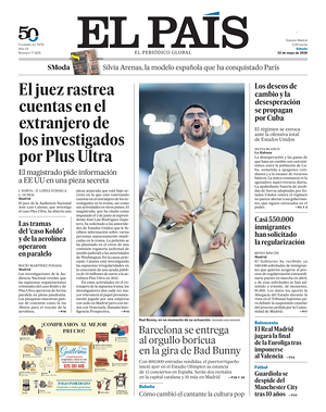 Prima pagina El País di oggi - Quotidiano estero