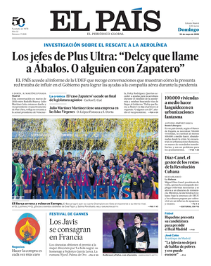 Prima pagina El País di oggi - Quotidiano estero