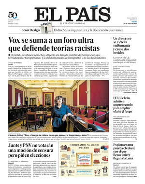 Prima pagina El País di oggi - Quotidiano estero