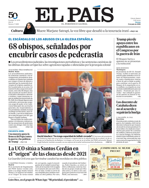 Prima pagina El País di oggi - Quotidiano estero