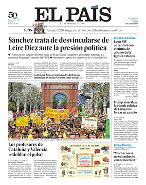 Prima pagina El País di oggi - Quotidiano estero