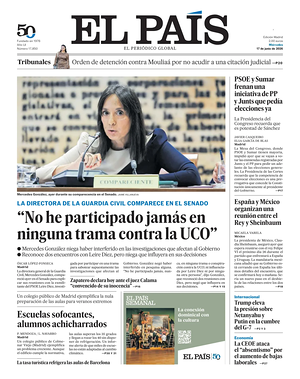 Prima pagina El País di oggi - Quotidiano estero