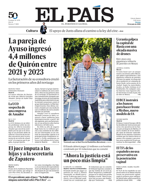 Prima pagina El País di oggi - Quotidiano estero