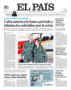 Prima pagina El País di oggi - Quotidiano estero