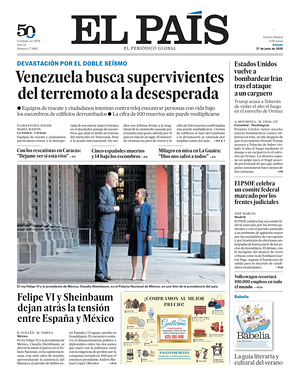 Prima pagina El País di oggi - Quotidiano estero