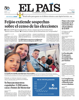 Prima pagina El País di oggi - Quotidiano estero