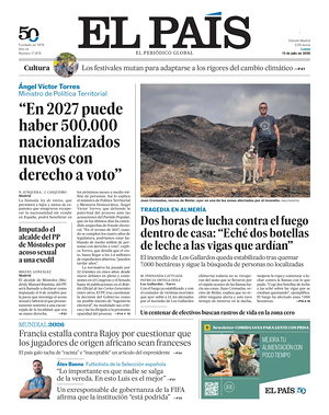 Prima pagina El País di oggi - Quotidiano estero