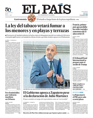 Prima pagina El País di oggi - Quotidiano estero