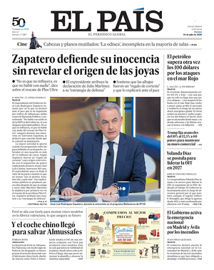 Prima pagina El País di oggi - Quotidiano estero
