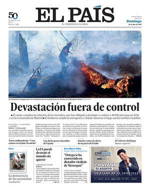 Prima pagina El País di oggi - Quotidiano estero