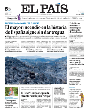 Prima pagina El País di oggi - Quotidiano estero