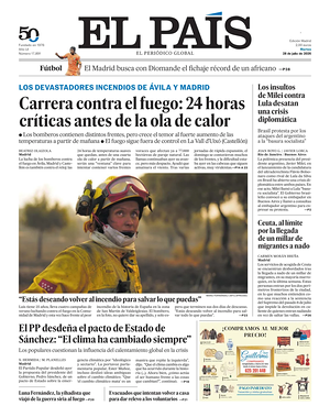 Prima pagina El País di oggi - Quotidiano estero