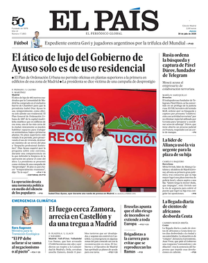 Prima pagina El País di oggi - Quotidiano estero