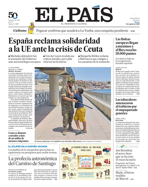 Prima pagina El País di oggi - Quotidiano estero