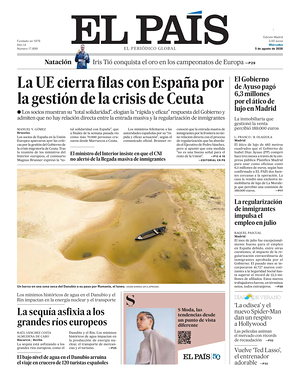 Prima pagina El País di oggi - Quotidiano estero