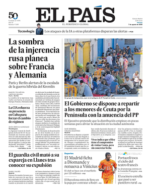 Prima pagina El País di oggi - Quotidiano estero