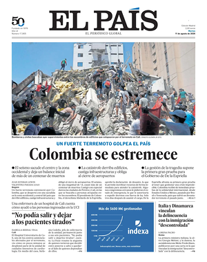 Prima pagina El País di oggi - Quotidiano estero