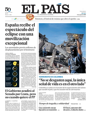Prima pagina El País di oggi - Quotidiano estero
