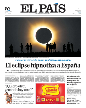 Prima pagina El País di oggi - Quotidiano estero