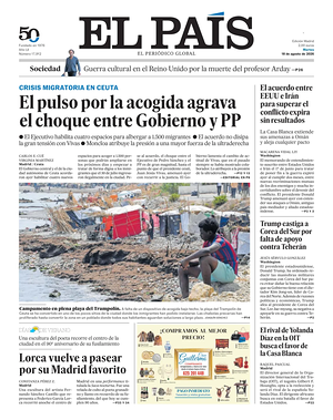 Prima pagina El País di oggi - Quotidiano estero