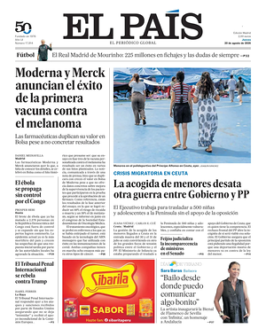 Prima pagina El País di oggi - Quotidiano estero