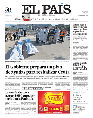 Prima pagina El País di oggi - Quotidiano estero