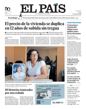 Prima pagina El País di oggi - Quotidiano estero